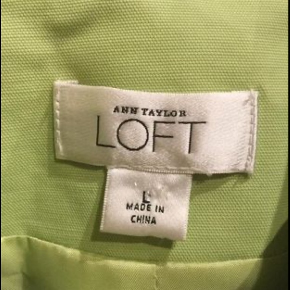 COPY - LOFT ANN TAYLOR Green Rain Spring Trench Coat Women’s Size L - Picture 5 of 14